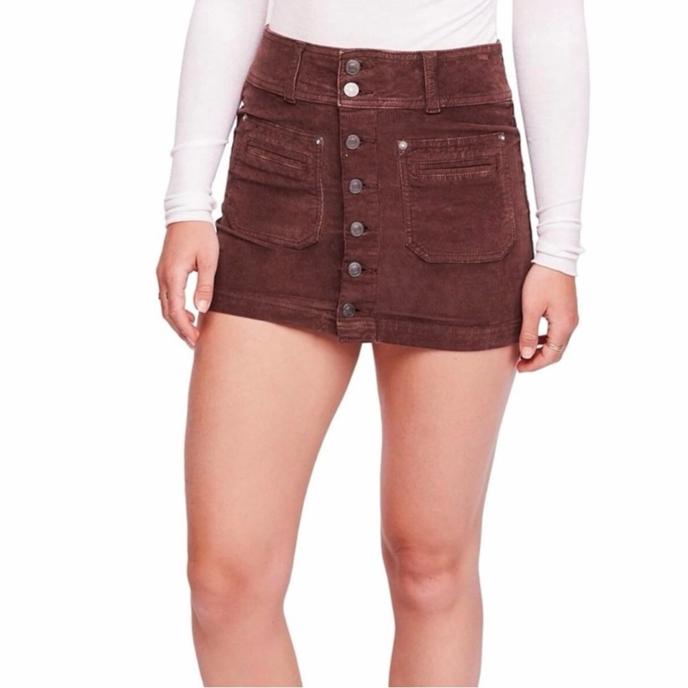 Free People Joanie Corduory Mini Skirt